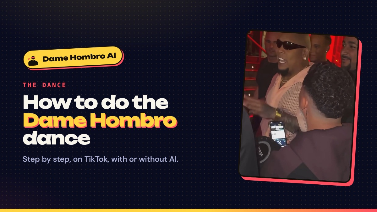 Dame Hombro dance: the freestyler laughs and bounces his shoulders with the crowd on a lit staircase