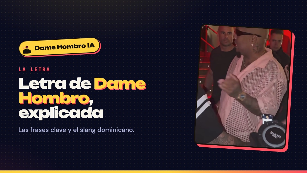 Letra de Dame Hombro explicada, sobre una imagen del freestyler rapeando a cámara bajo luz roja
